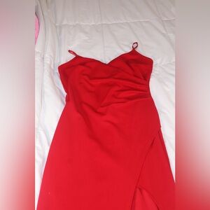 Windsor Red Ruched Prom Dress Sweetheart Neckline